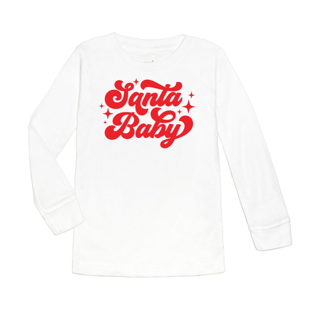 Santa Baby Long Sleeve Shirt - White