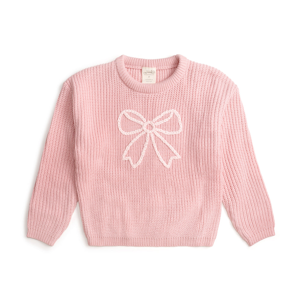 Sweet Wink Knit Sweater - Coquette Bow – Cheeky Plum