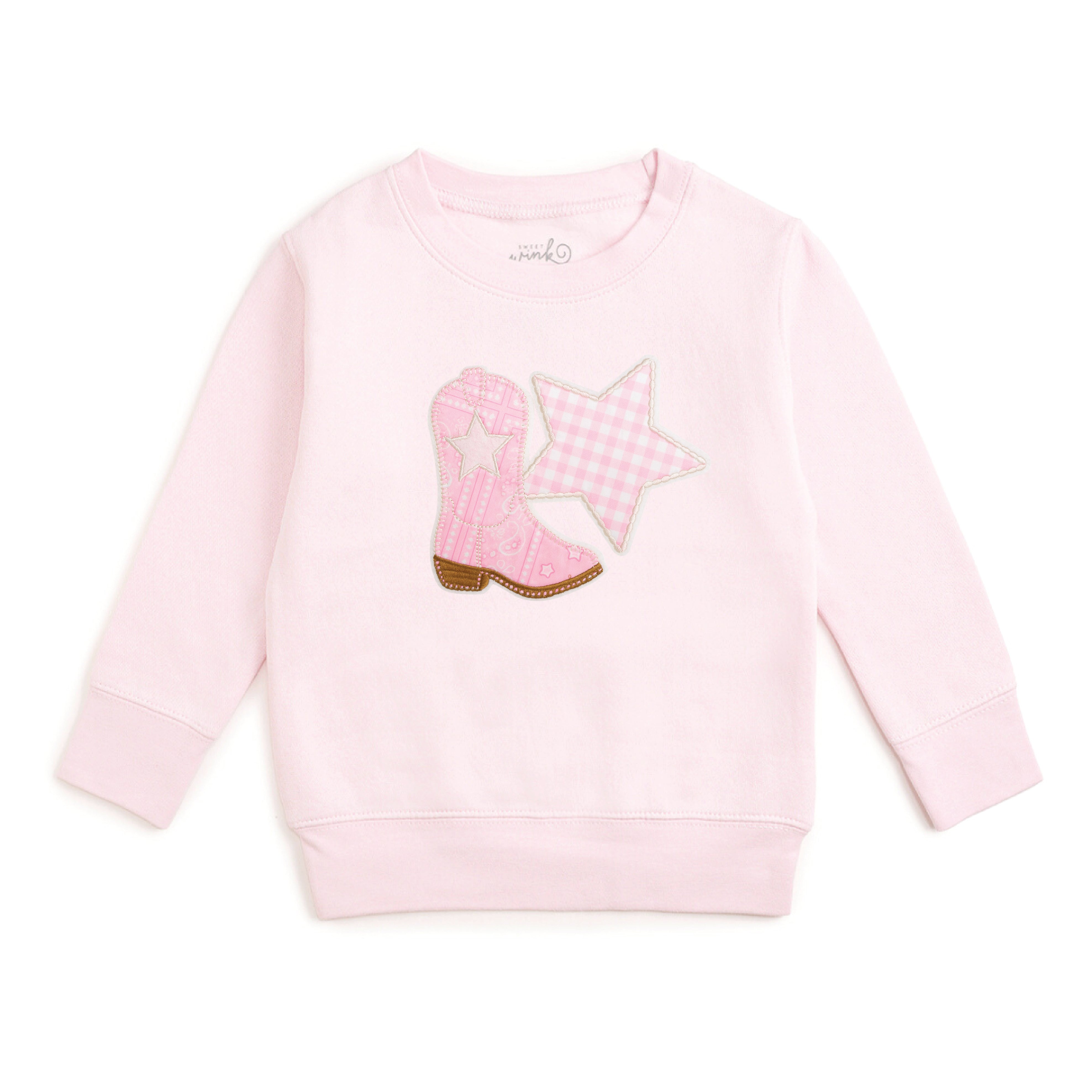 Sweet Wink Sweatshirt - Bandana Cowgirl Patch