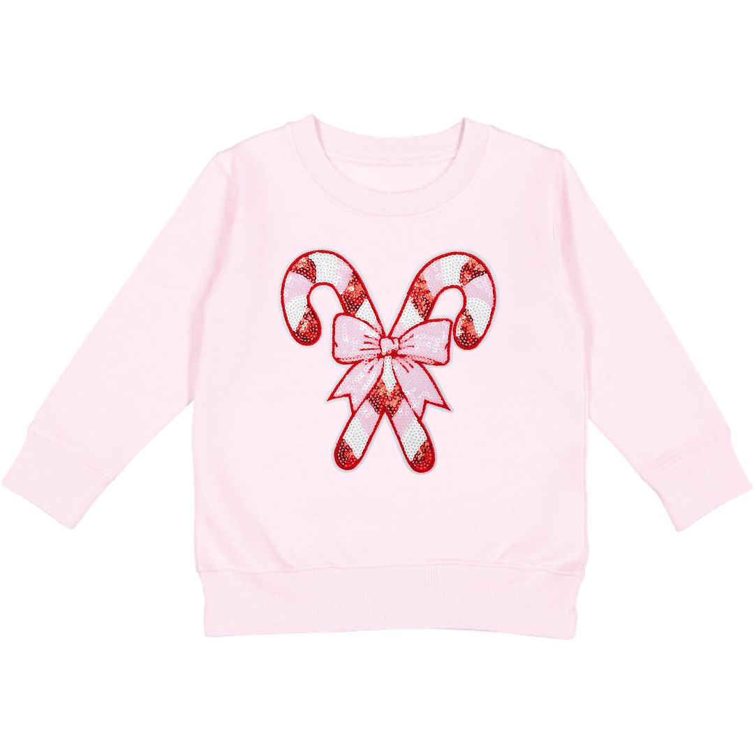 Sweet Wink Sweatshirt - Candy Cane Patch Christmas
