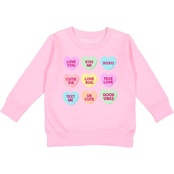 Sweet Wink Kids Sweatshirt - Candy Hearts