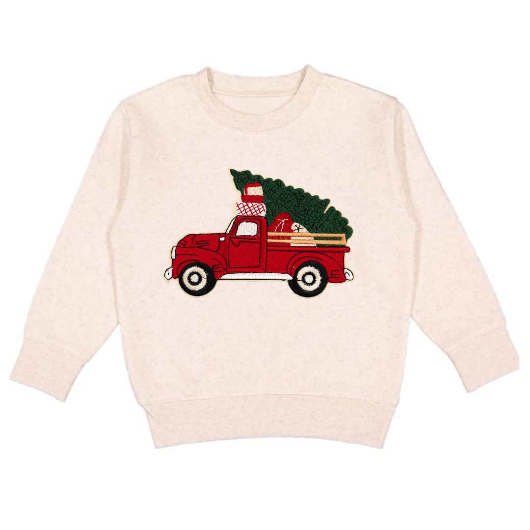 Sweet Wink Sweatshirt - Christmas Truck Patch
