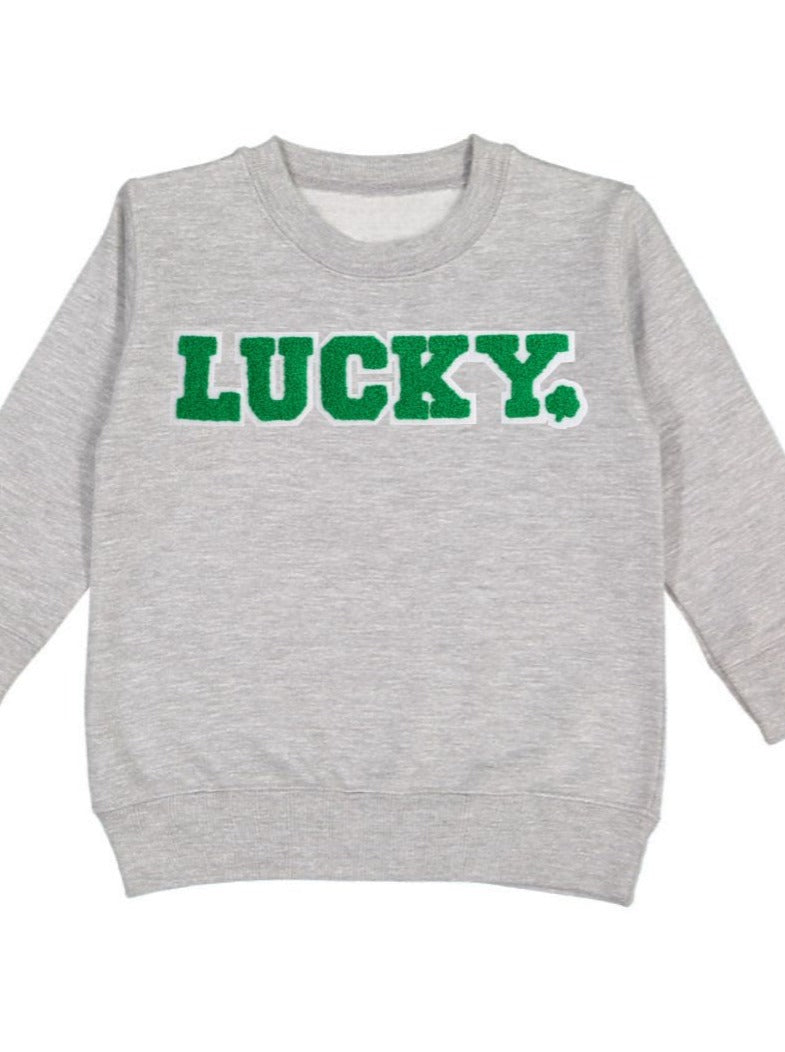 Boy's Lucky Patch St. Patrick's Day Sweatshirt