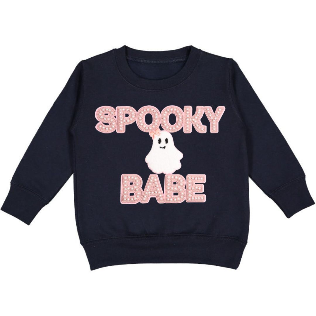 Sweet Wink Sweatshirt- Spooky Babe Halloween Patch