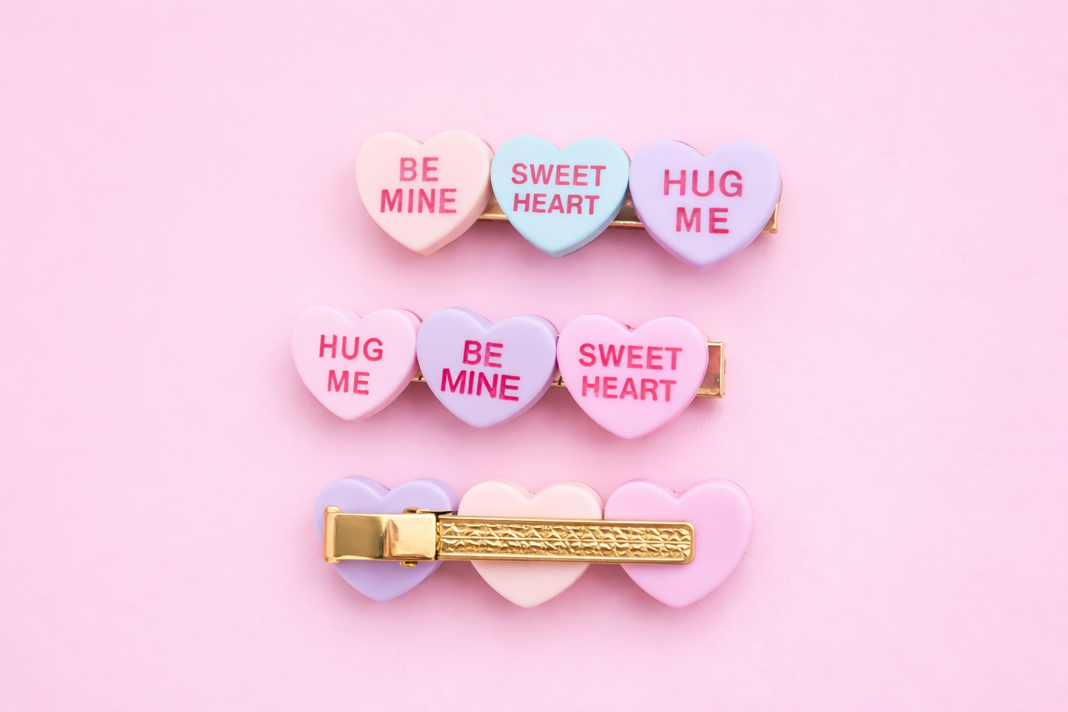 Love Language Hair Clip Set