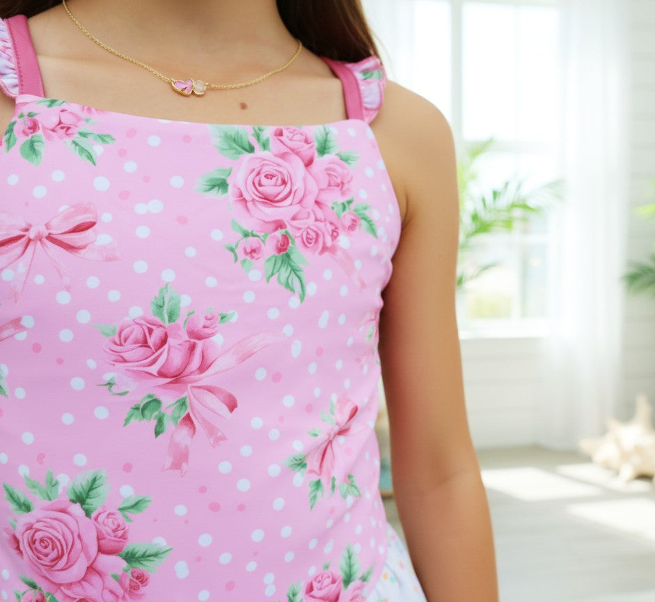 Selah Tankini Swimsuit - Shabby Rose