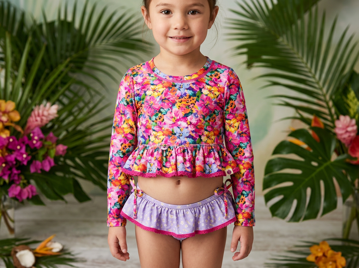 Rashguard Swimsuit - Wildflower Safari (Pre-Order)