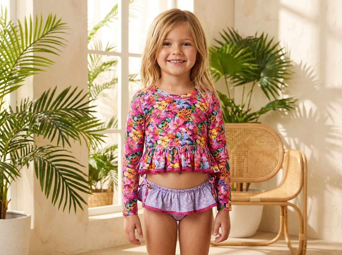 Rashguard Swimsuit - Wildflower Safari