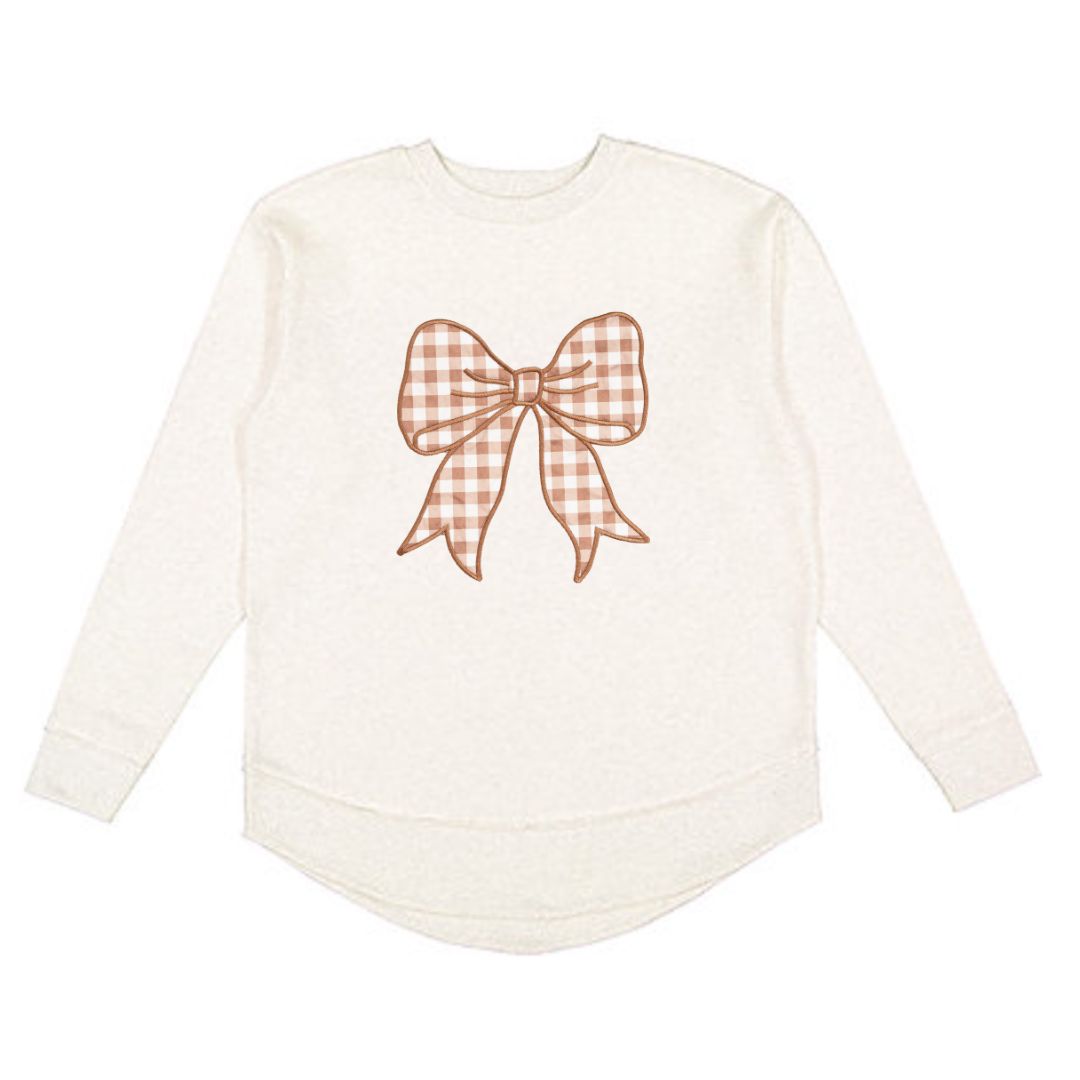 Sweet Wink Sweater - Gingham Bow Patch