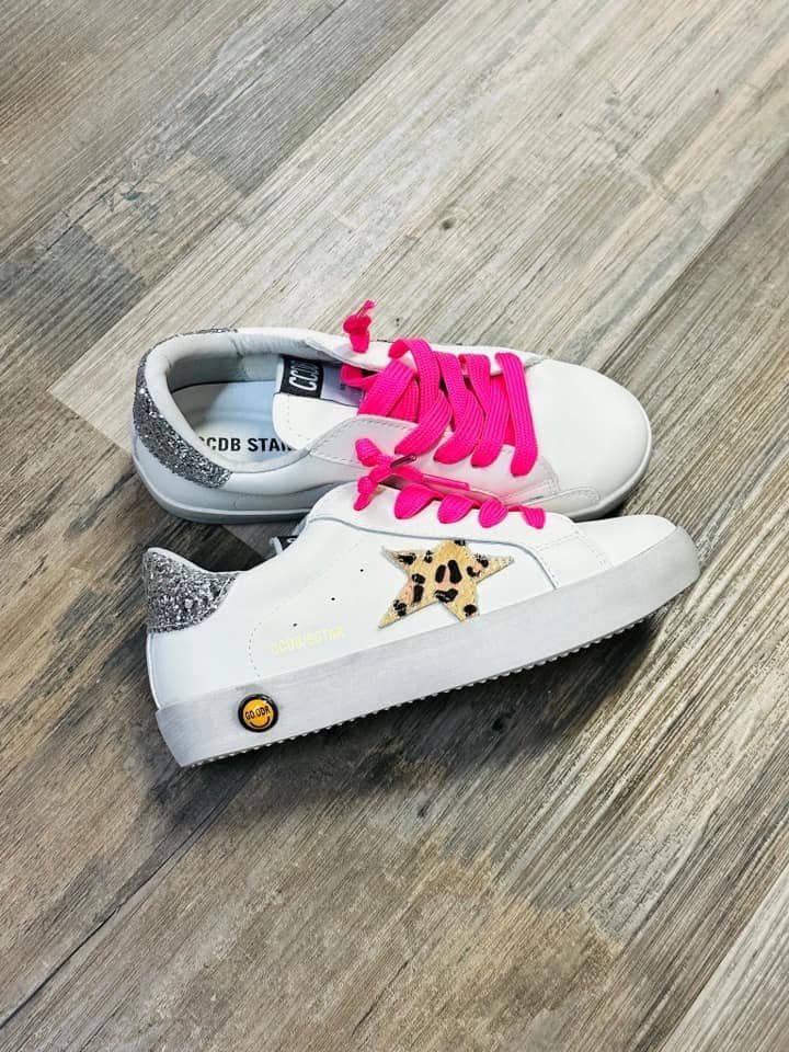 Cheetah Star & Hot Pink Sneakers
