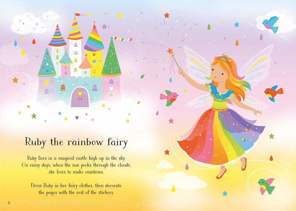 Little Sticker Dolly Dressing Rainbow Fairy : Usborne