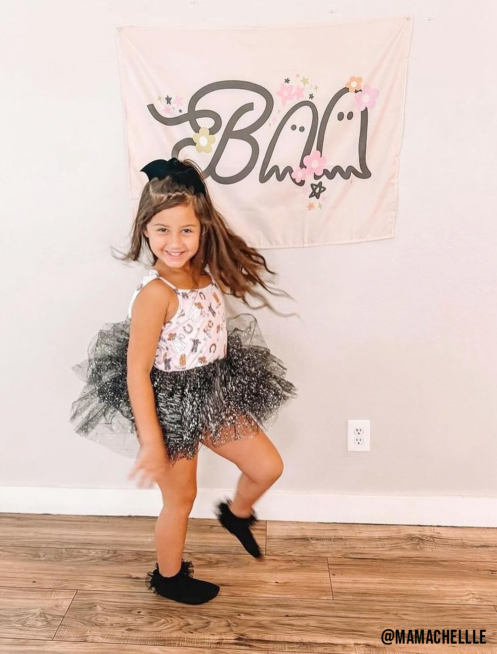 Boho Floral Boo Banner 36 X 26"