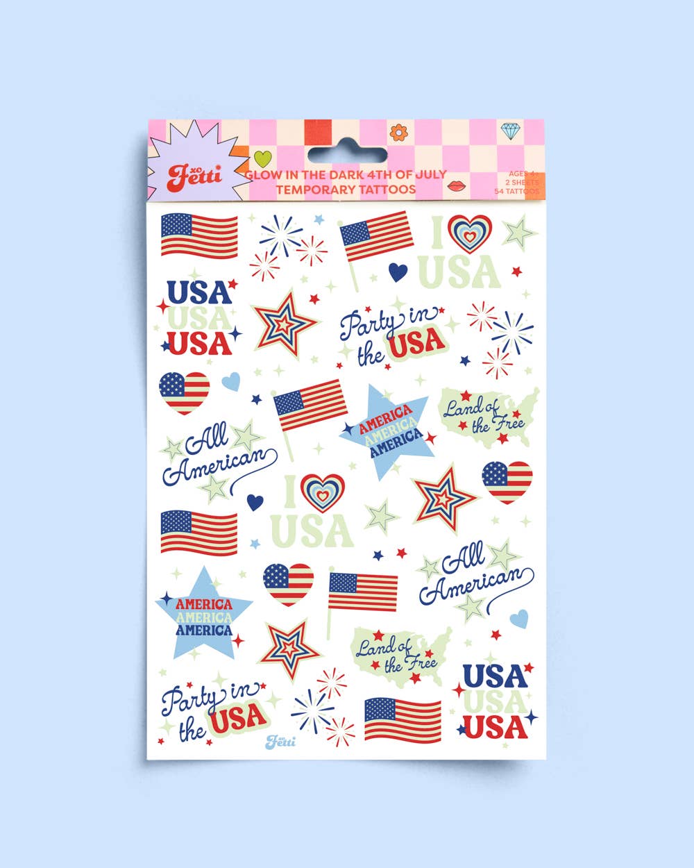 Fourth of July Tattoos - Glow In The Dark