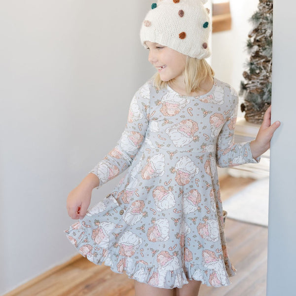 Elara Knit Ribbed Dress - Santa's Magical Wonderland