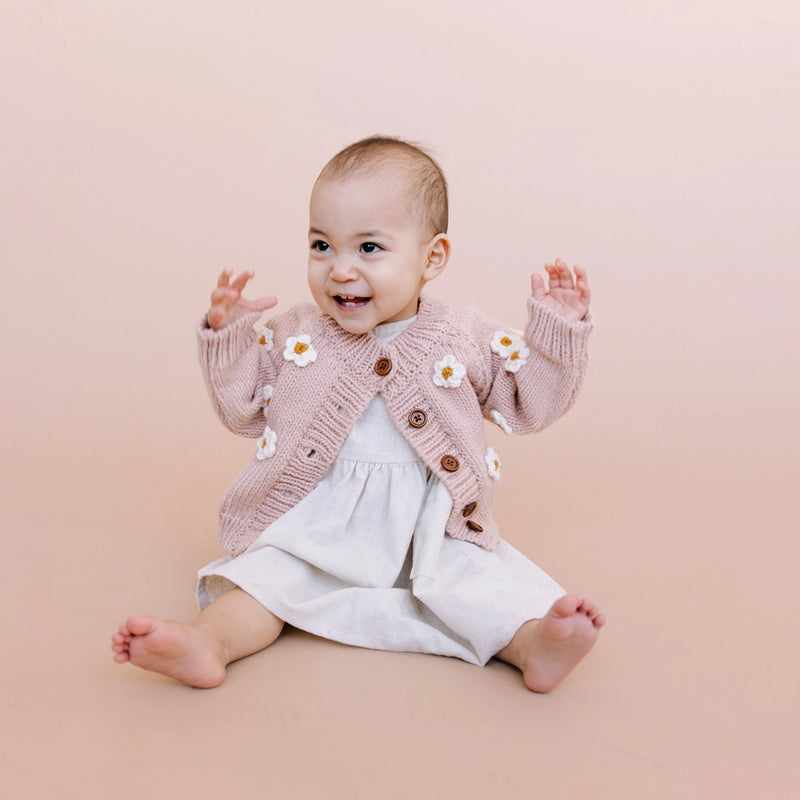 Flower Cardigan| Blush