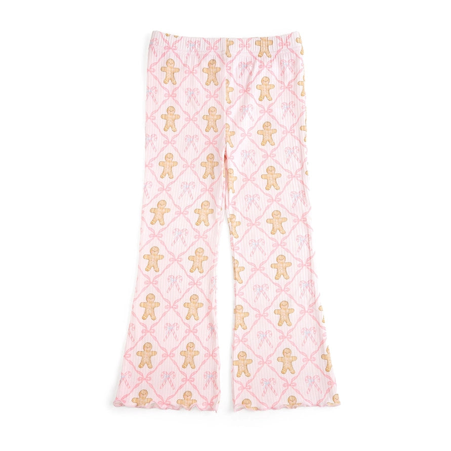 Sweet Wink Flare Legging - Gingerbread Bow Trellis