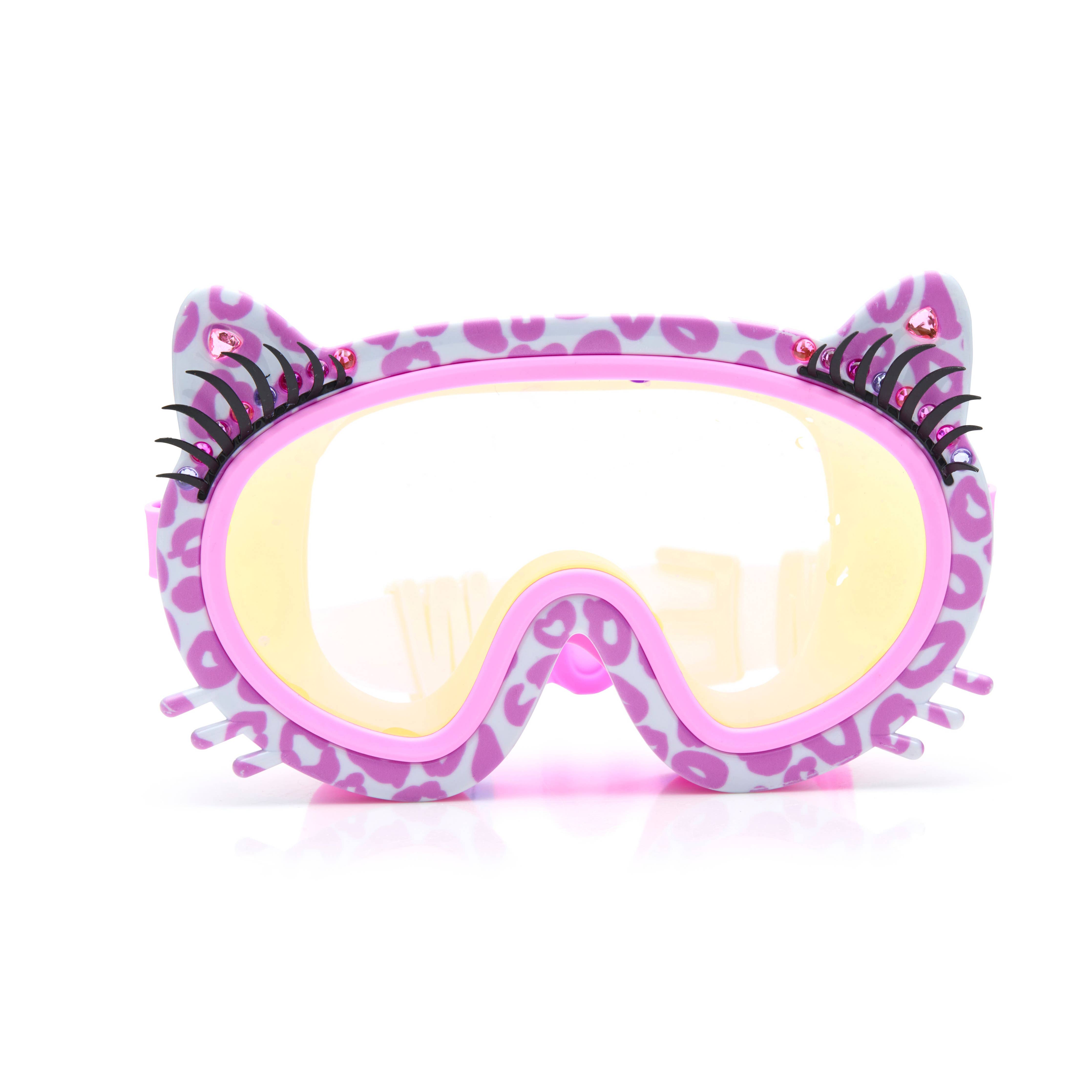 Pink Meow Kids' Swim Mask