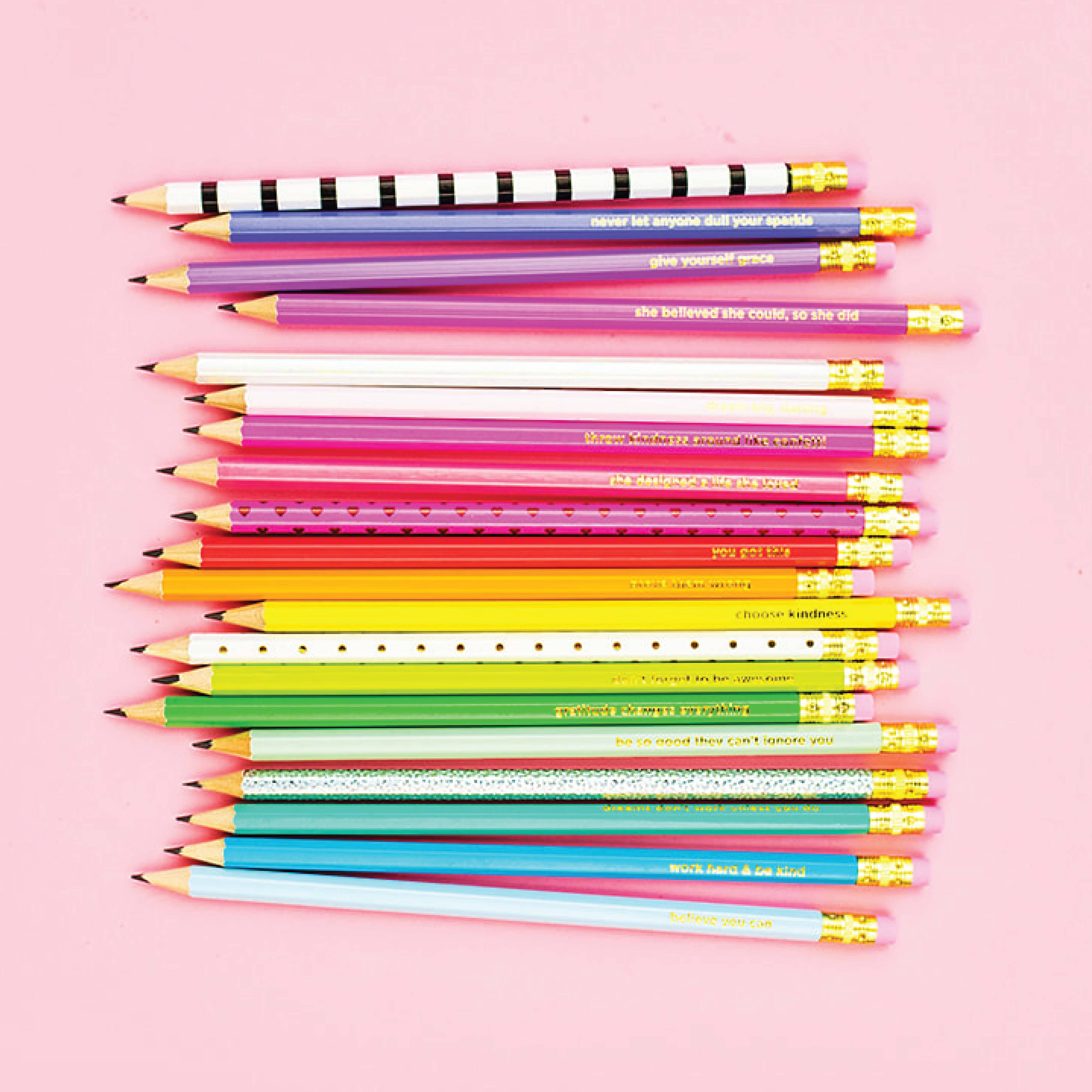 Motivational Pencil Set - 20 Pencils