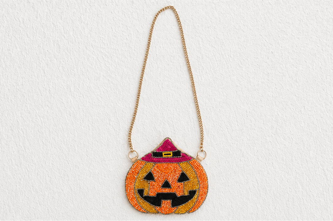 Beaded Purse - Pretty Pumpkin