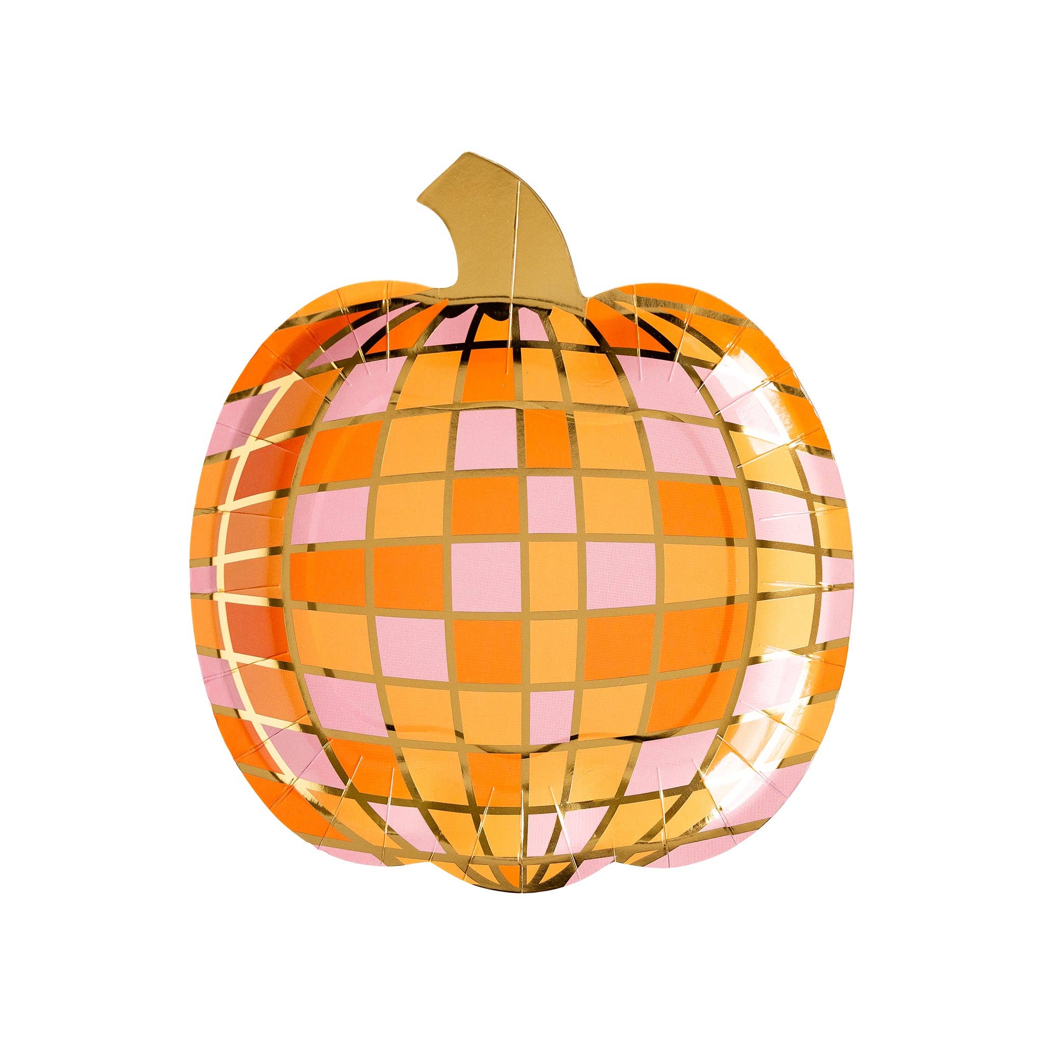 Disco Pumpkin Plate - 8 PK