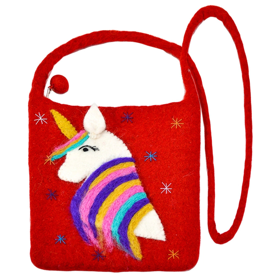 Unicorn Crossbody Bag - Red