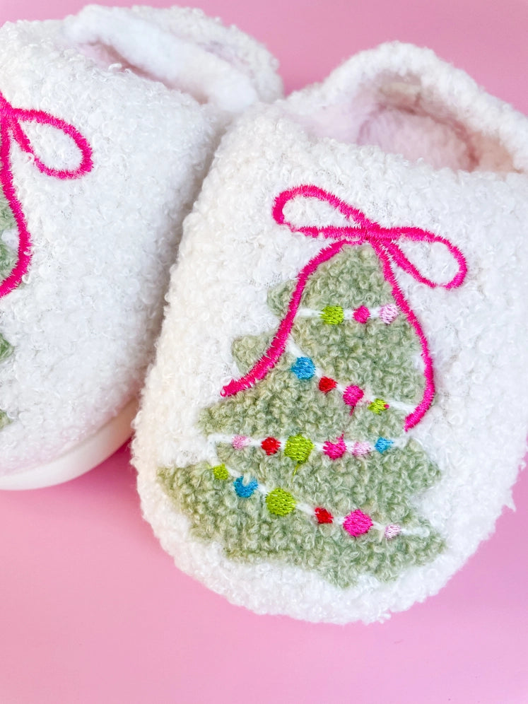 Kids Christmas Tree Slippers