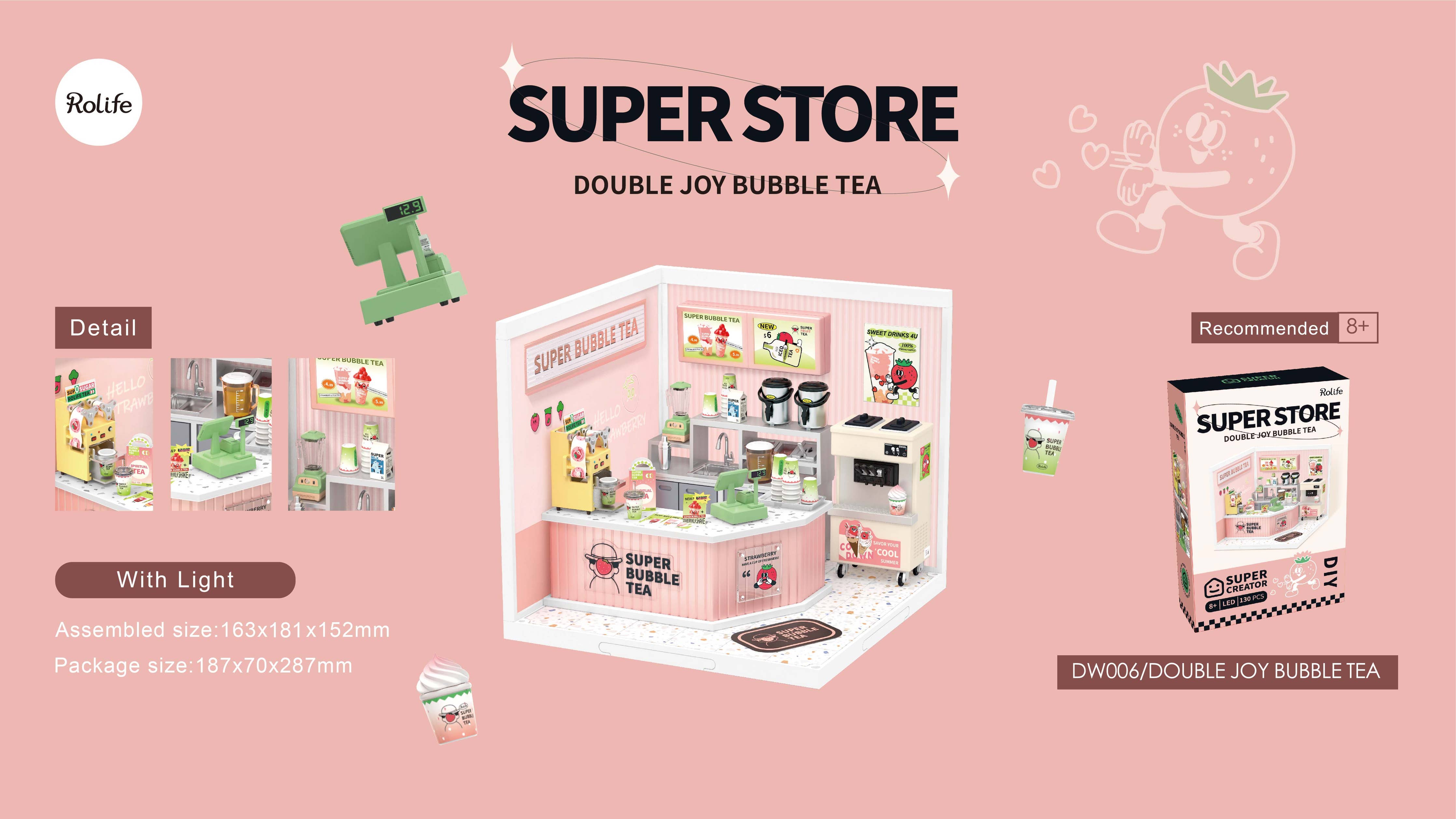 Double Joy Bubble Tea DIY Miniature House