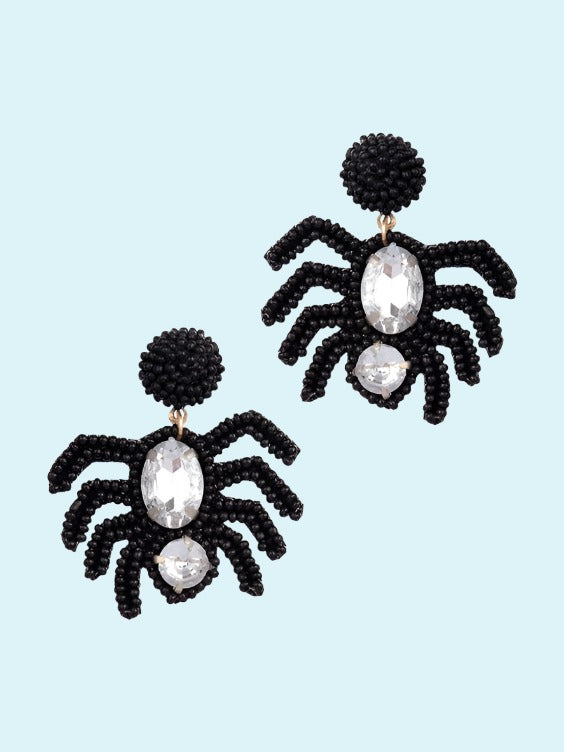 Beaded Earrings - Spider Sparkle