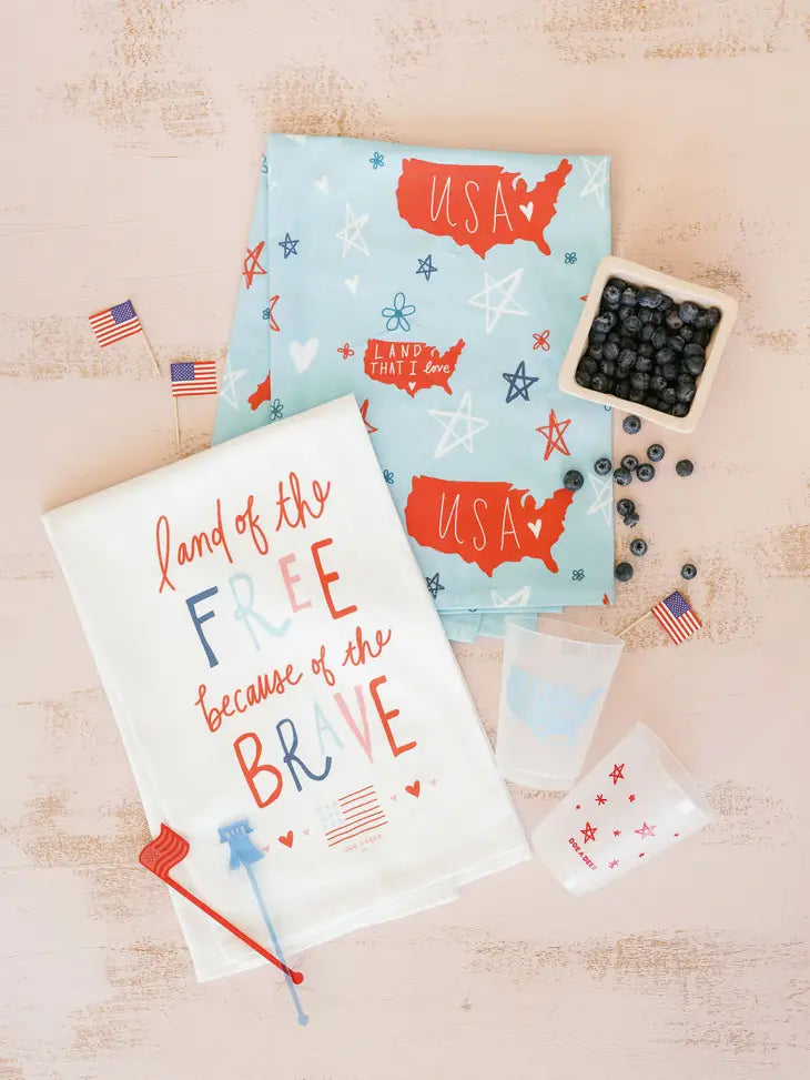 Land of the Free Kitchen Towel | 4th of July