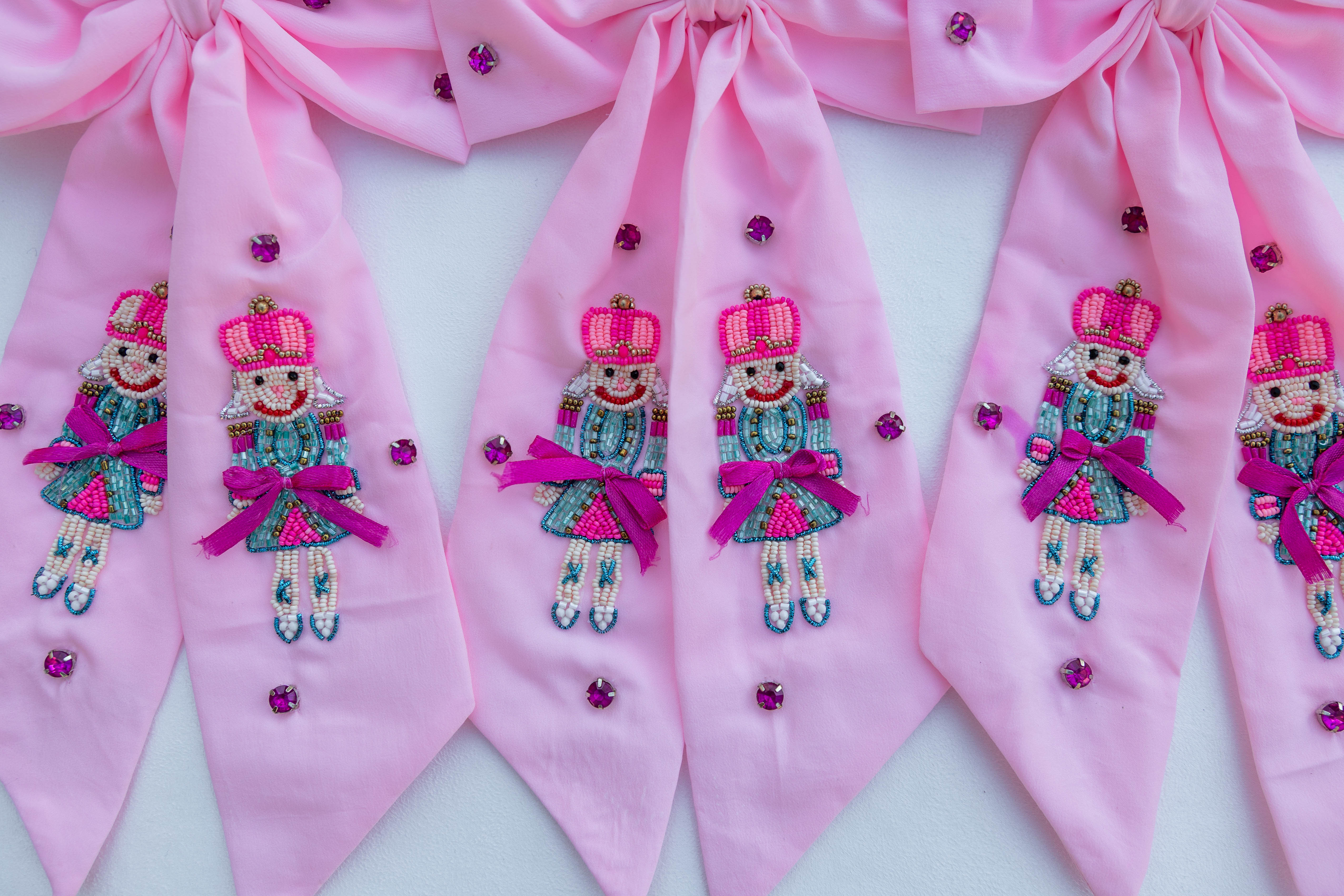 Beaded Hair Bow - Nutcracker Magic
