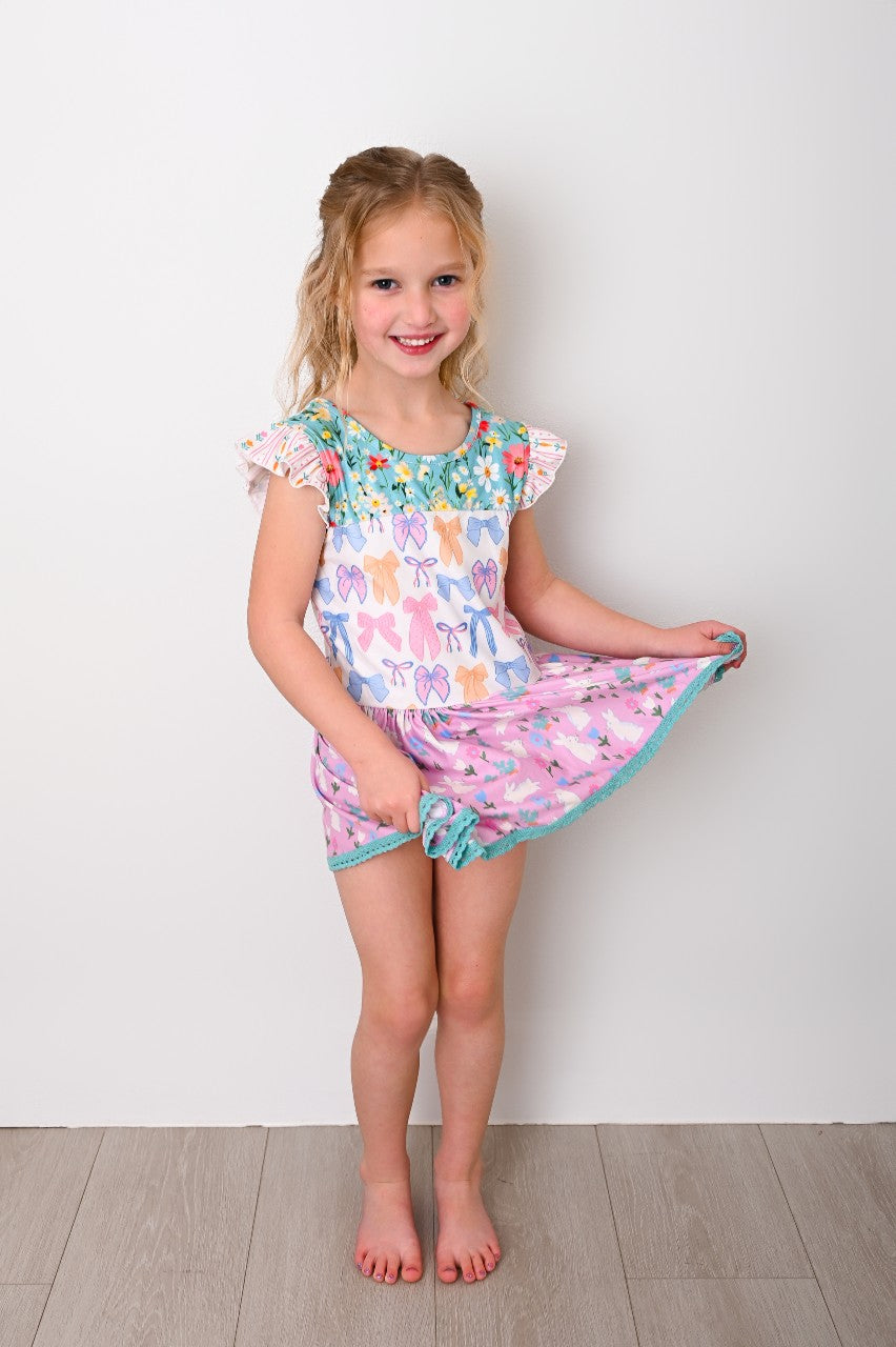 Farrah Panel Leotard - Bunny Patch