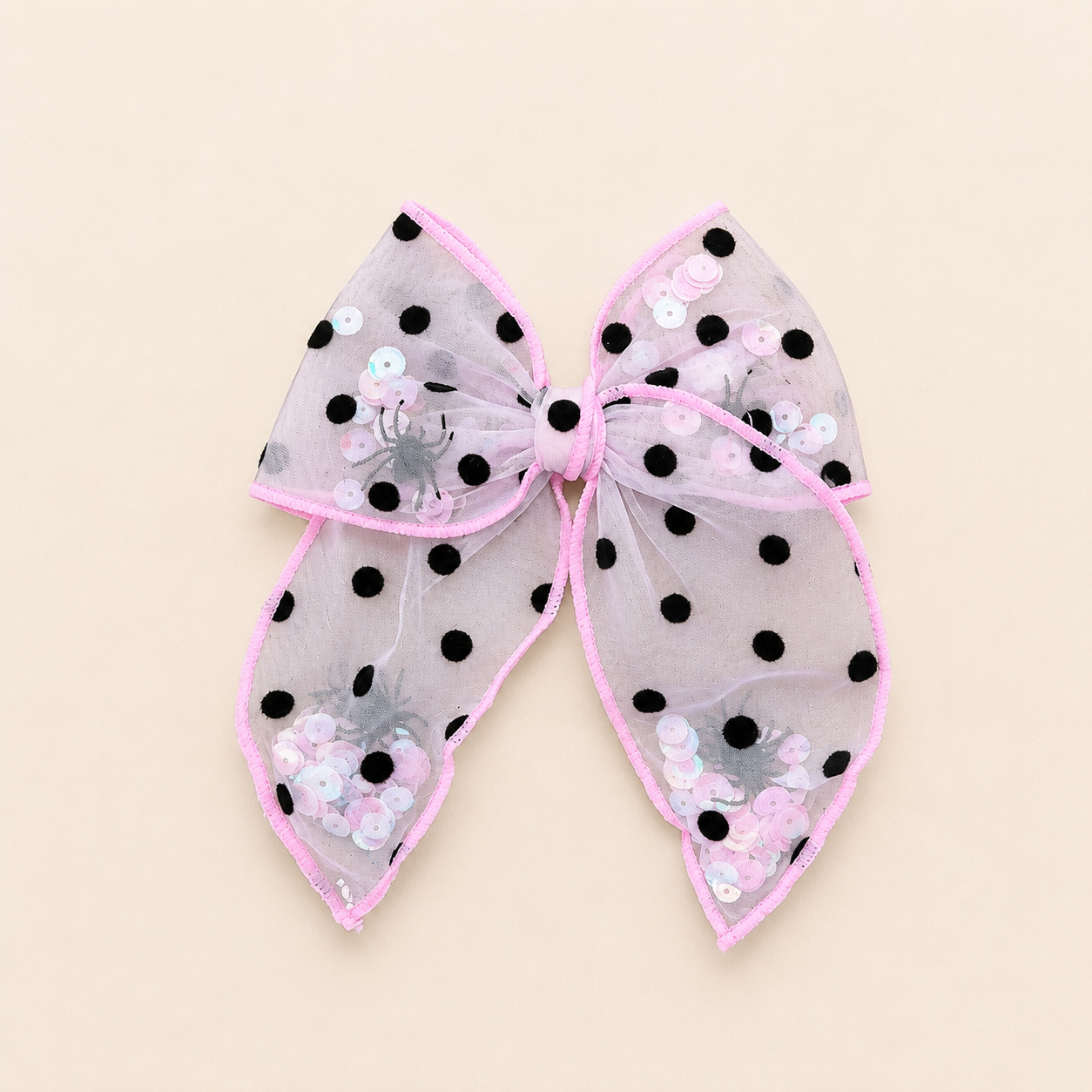 Mesh Shaker Bow - Spider Sprinkle (Multiple Color Options)