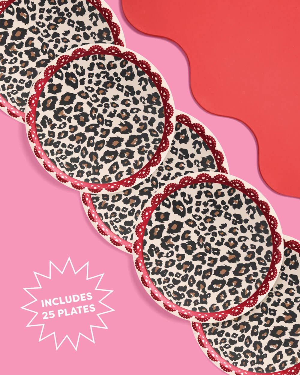 Cheetah Print Paper Plates - 25 pk