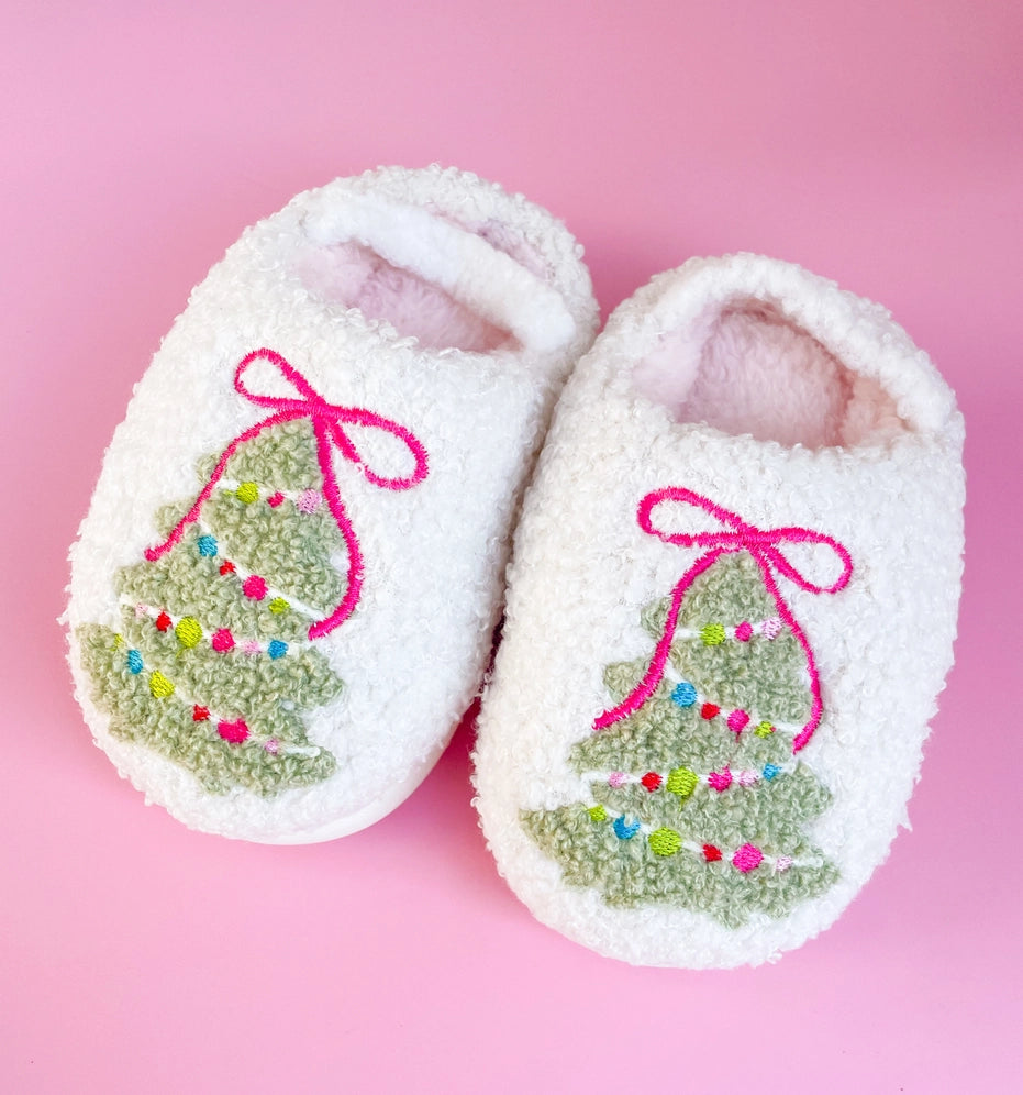 Kids Christmas Tree Slippers