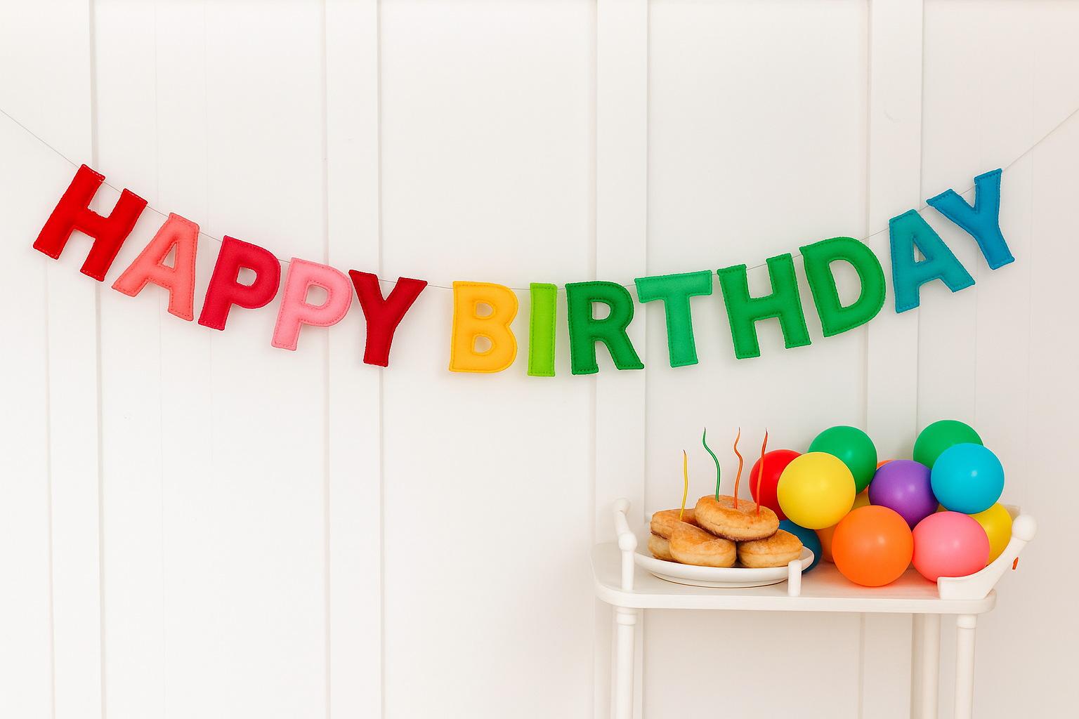 Happy Birthday Felt Letters Banner