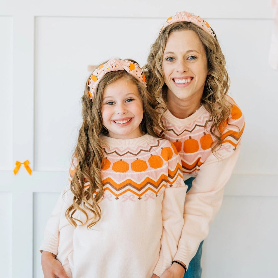 Sweet Wink Pumpkin Fair Isle Sweater