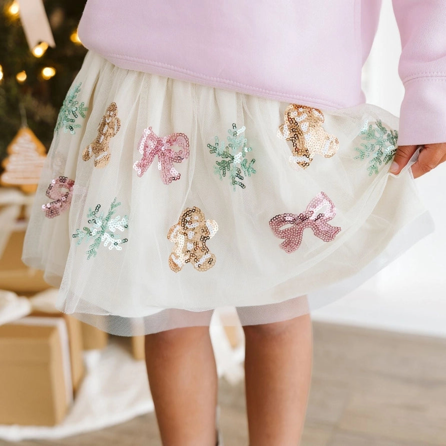 Sweet Wink Tutu - Gingerbread Sequin Christmas