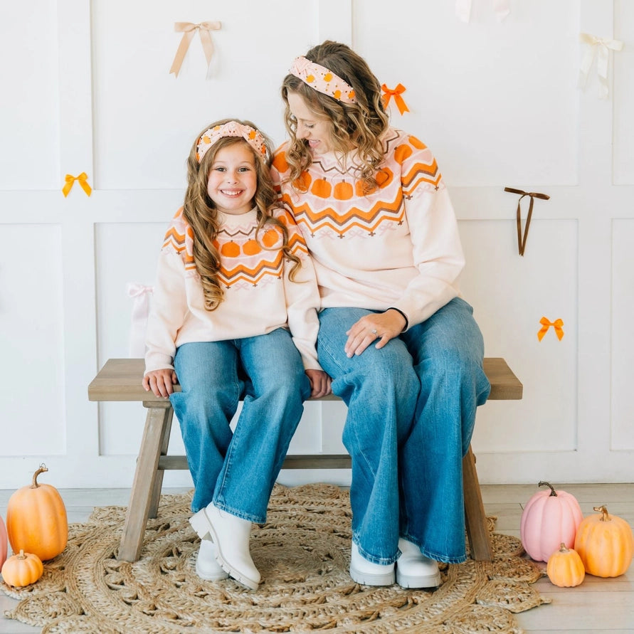Sweet Wink Pumpkin Fair Isle Sweater