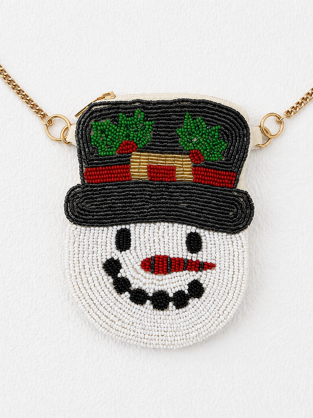 Beaded Purse - Snowman