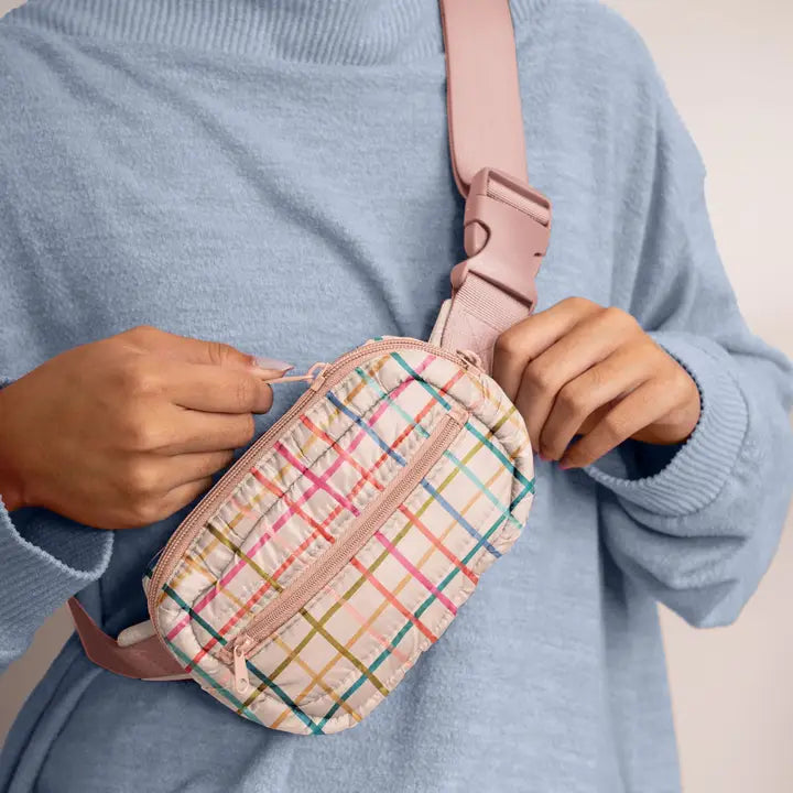 Puffy Hip Bags | Pretty Plaid