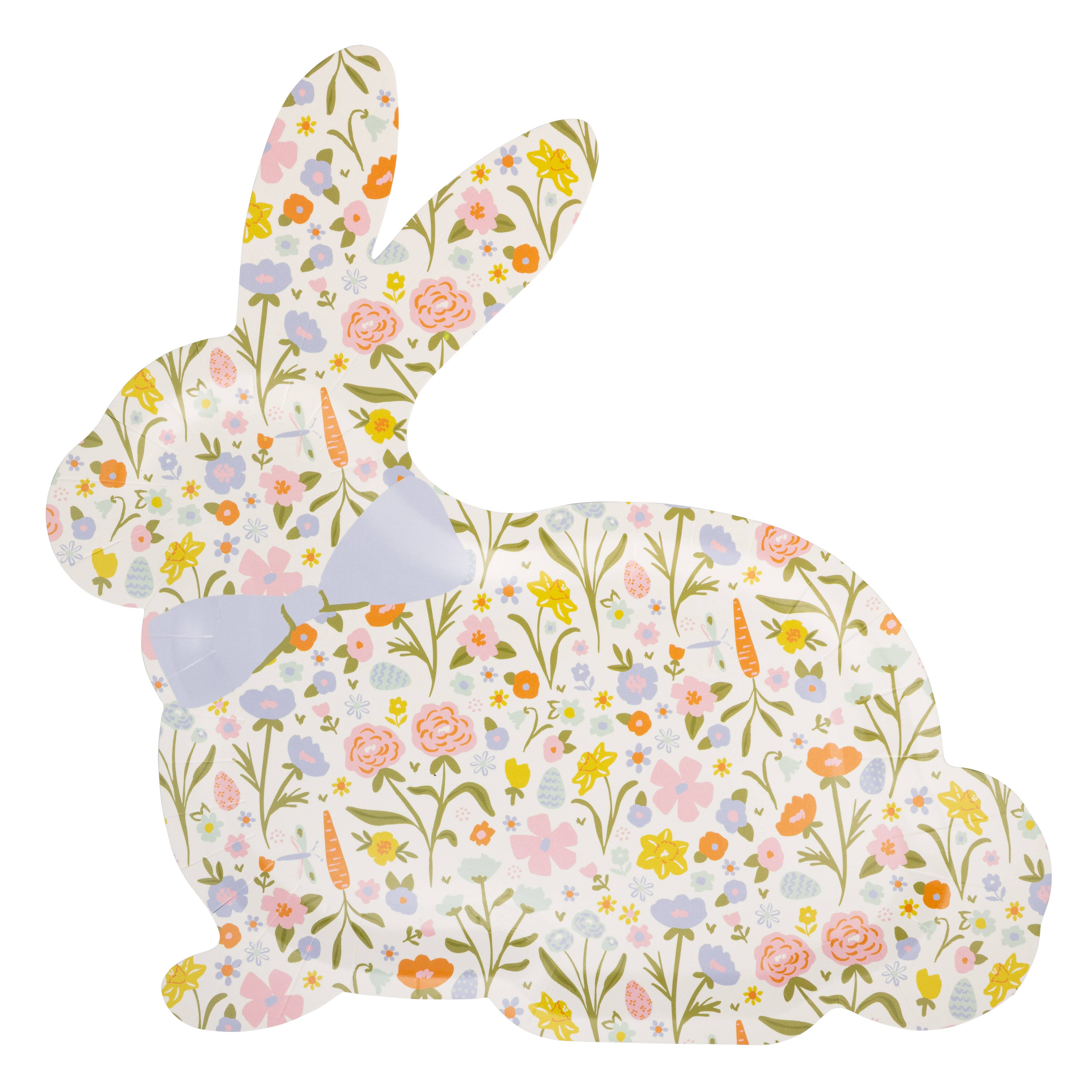 Floral Bunny Plate - 8 PK
