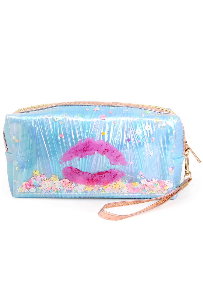 Glitter Shaker Kiss Lip Pouch