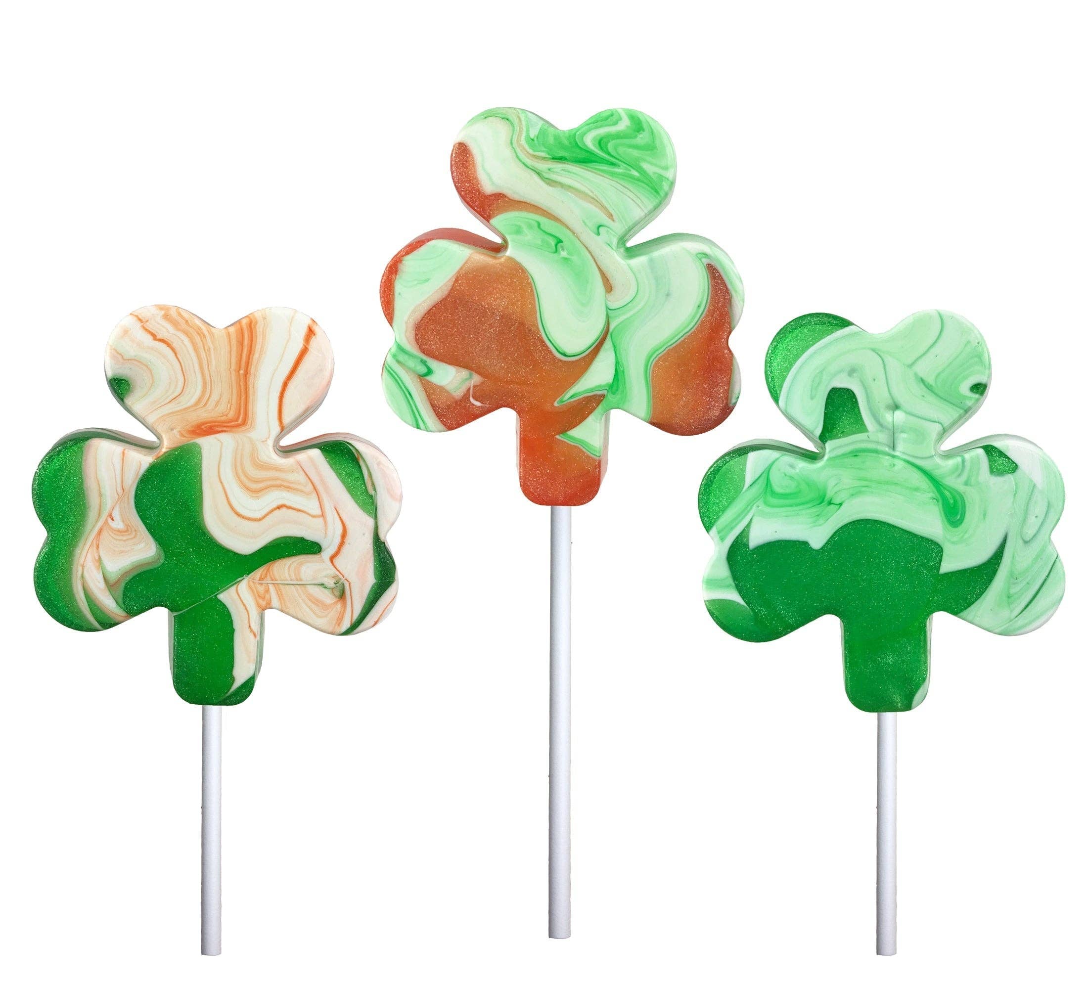 Glitter Swirl Shamrock Lollipop