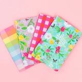 Floral and Gingham Mini Notebook Set