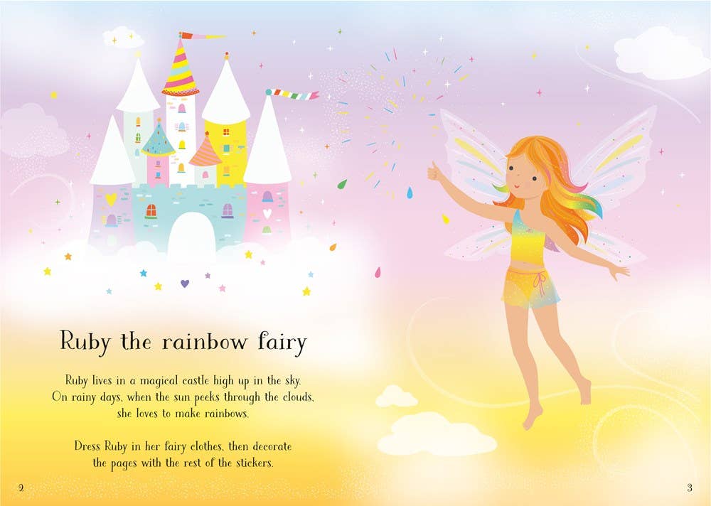 Little Sticker Dolly Dressing Rainbow Fairy : Usborne