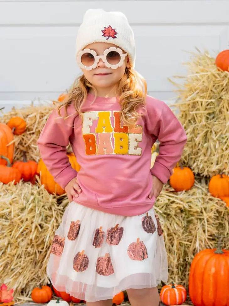 Sweet Wink Sweater -Fall Babe Patch Sweatshirt