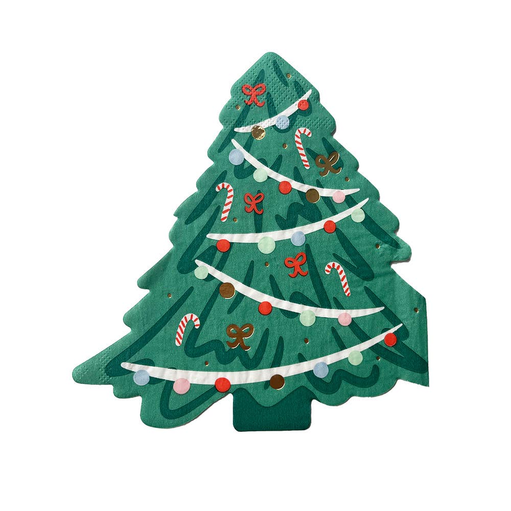 Baking Spirits Bright Christmas Tree Large Napkins - 16 PK