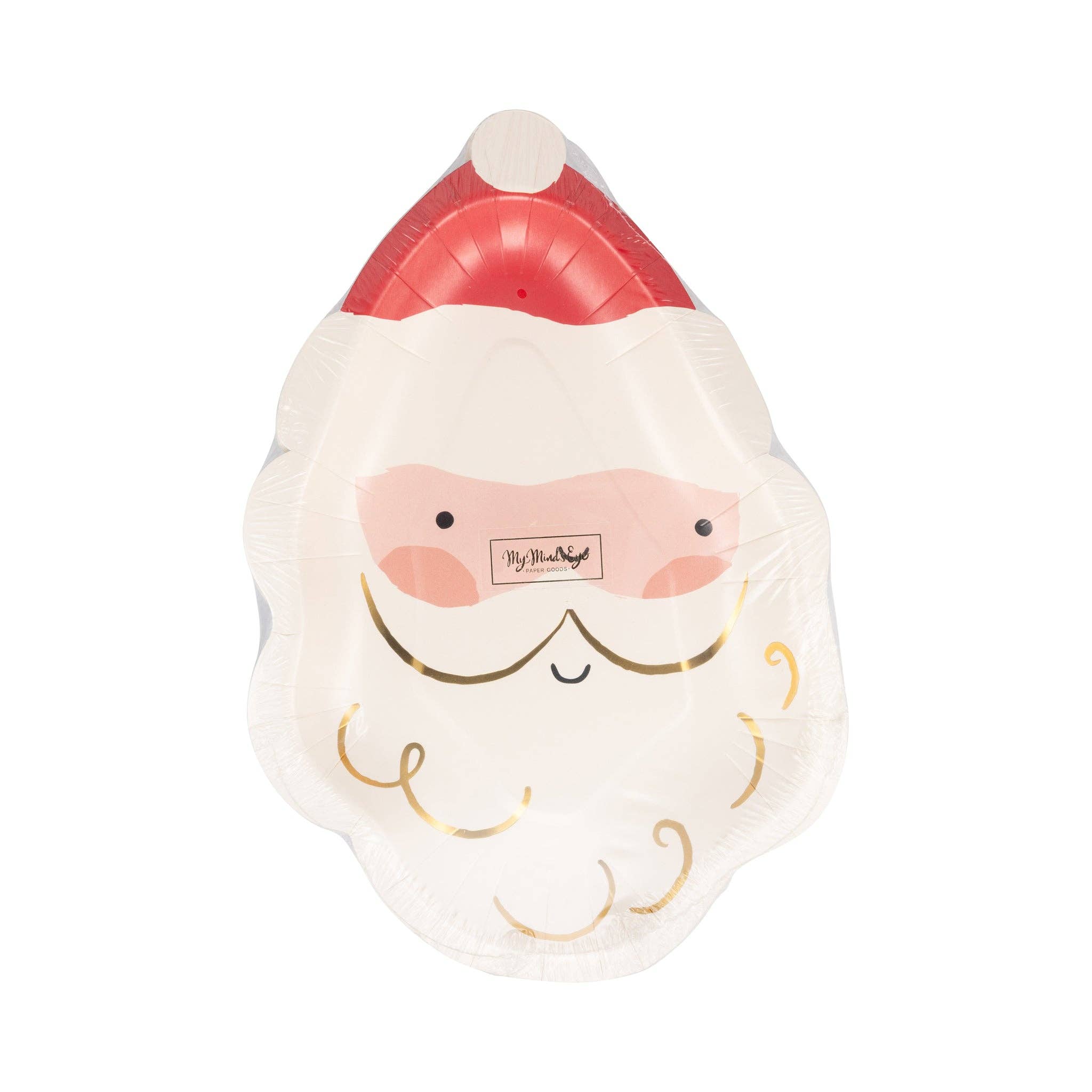 Santa Shaped Plate - 8 PK