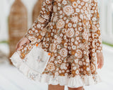 Elara Ribbed Knit Dress - Amber Wave