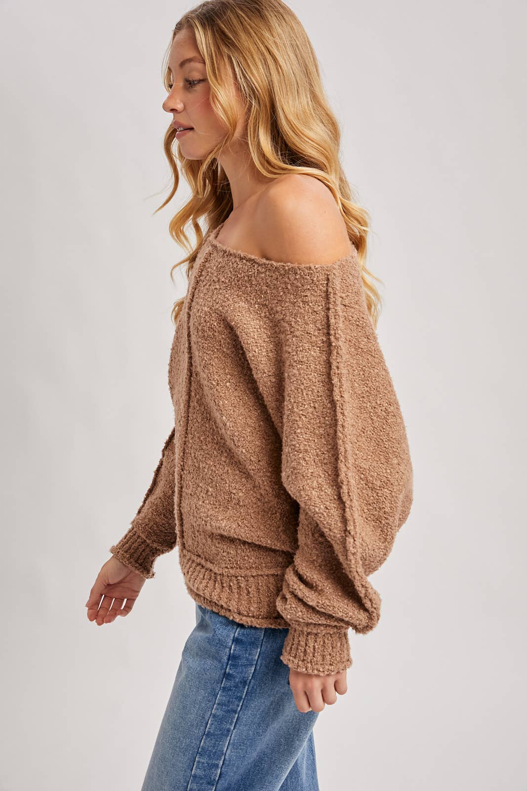 Women's Oversized Sweater - Latte